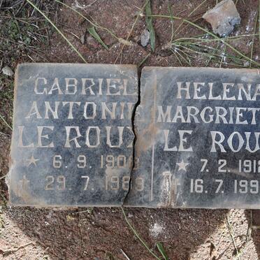 ROUX Gabriel Antonie, le 1908-1989 &amp; Helena Margrietha 1912-1998