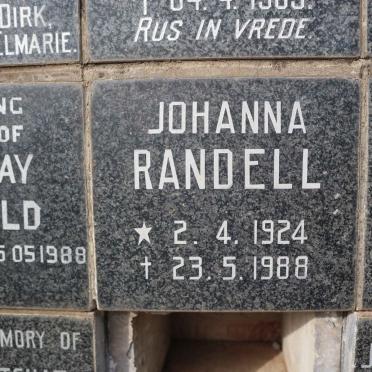 RANDELL Johanna 1924-1988