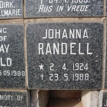 RANDELL Johanna 1924-1988