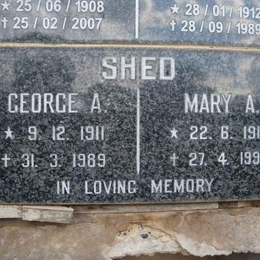 SHED George A. 1911-1989 &amp; Mary A. 1913-1994