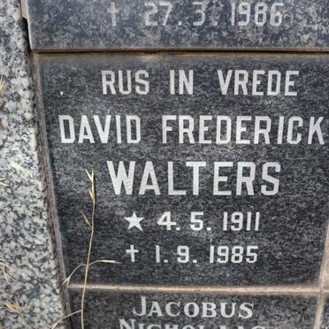 WALTERS David Frederick 1911-1985