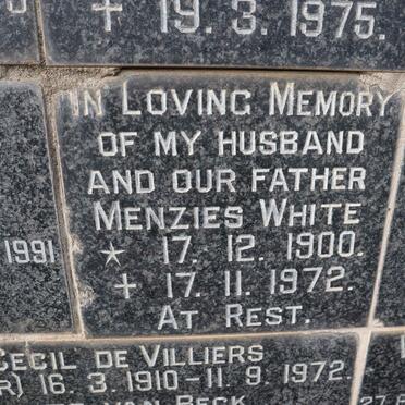 WHITE Menzies 1900-1972