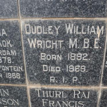 WRIGHT Dudley William 1892-1969