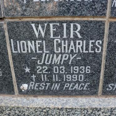 WEIR Lionel Charles 1936-1990