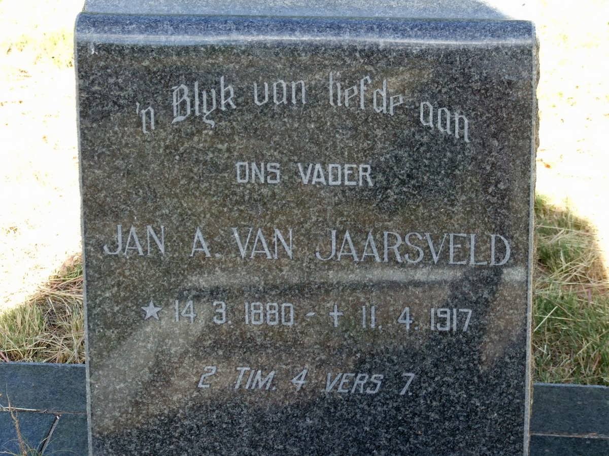 JAARSVELD Jan A., van 1880-1917
