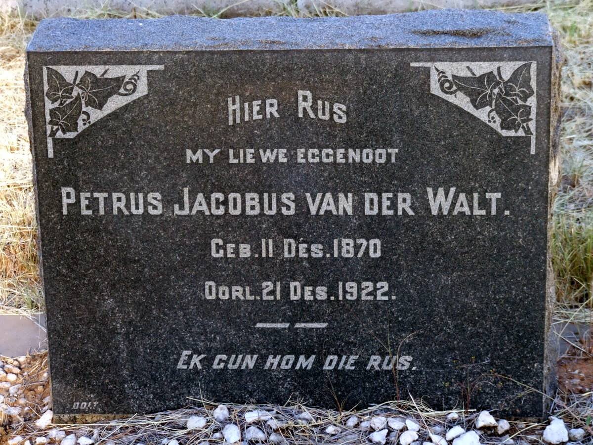 WALT Petrus Jacobus, van der 1870-1922