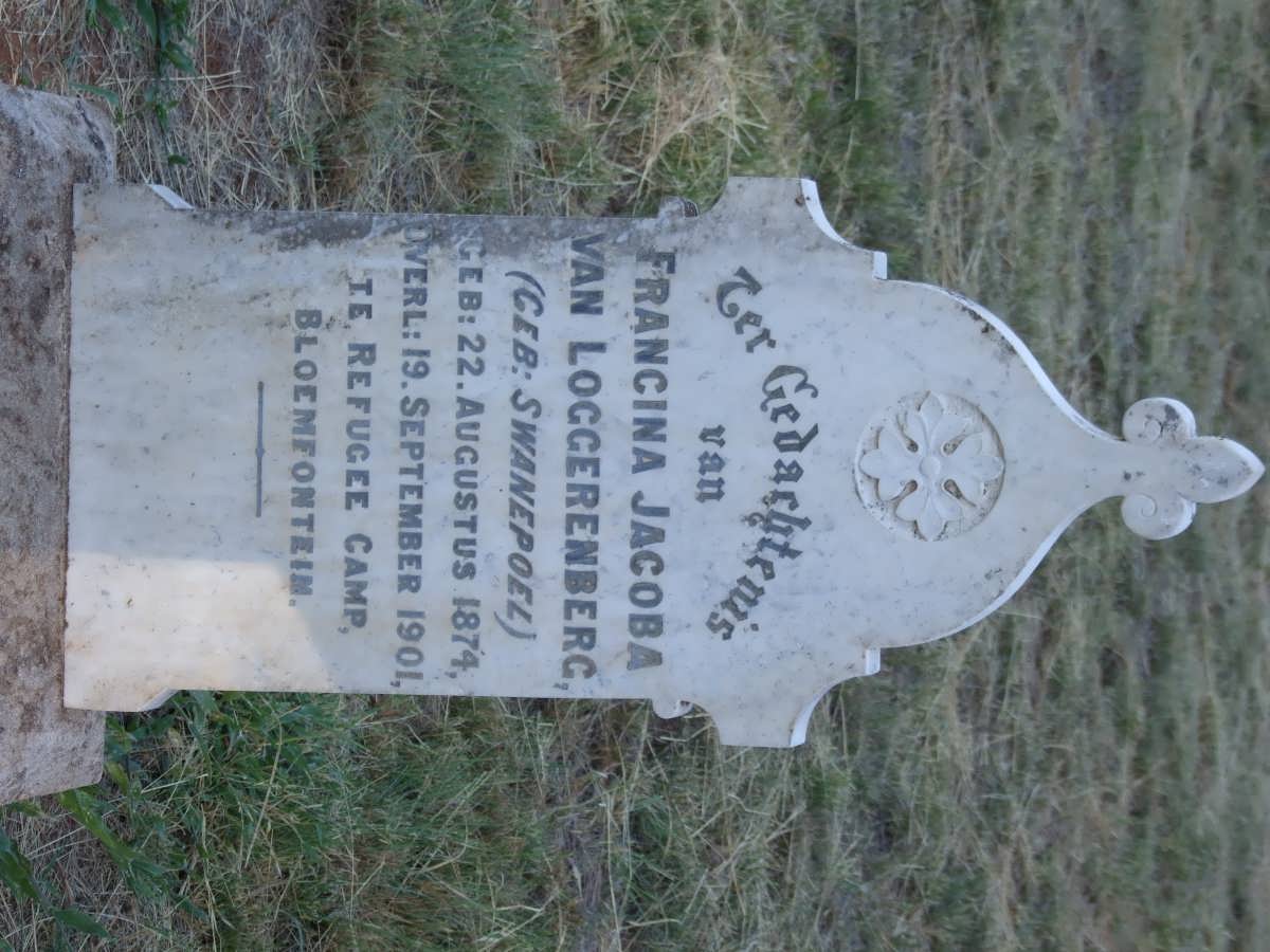 LOGGERENBERG Francina Jacoba nee SWANEPOEL 1874-1901