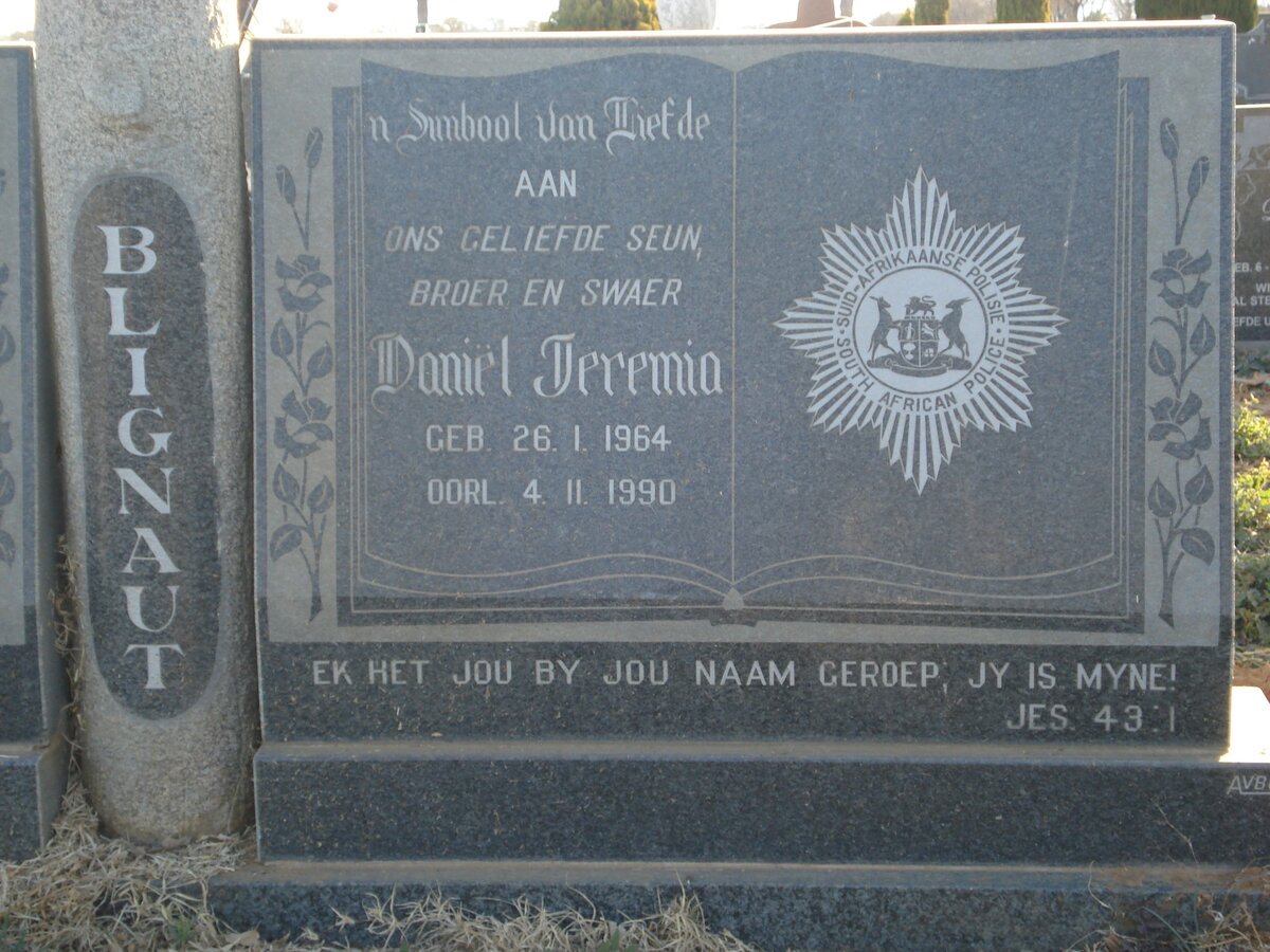 BLIGNAUT Daniel Jeremia 1964-1990