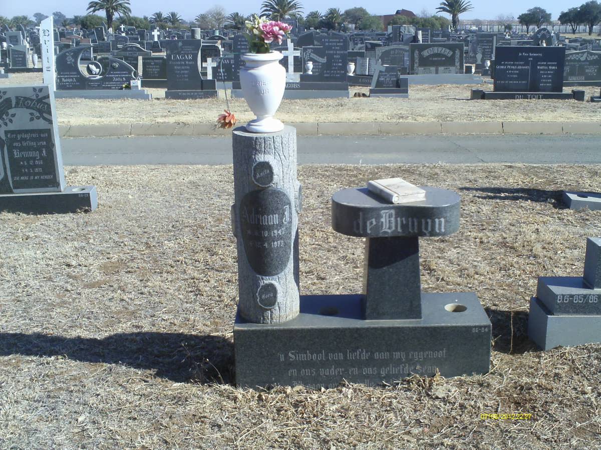 BRUYN Adriaan J., de 1947-1975