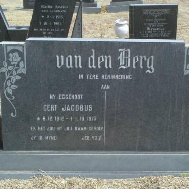 BERG Gert Jacobus, van den 1912-1977