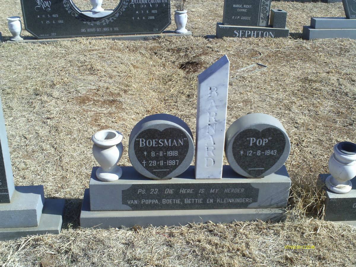 BARNARD Boesman 1918-1987 &amp; Pop 1943-