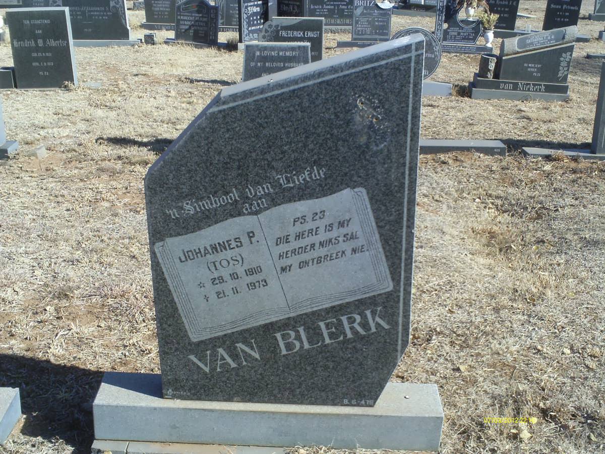 BLERK Johannes P., van 1910-1973