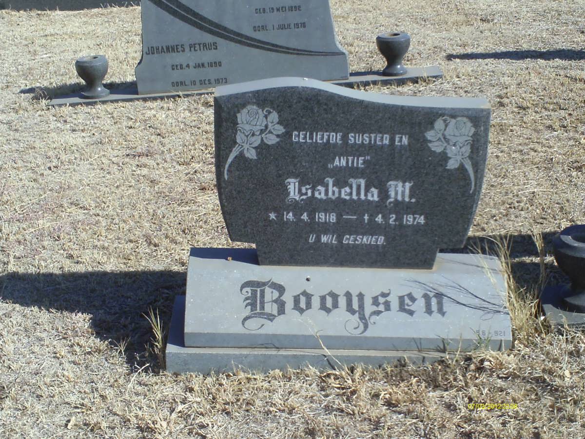 BOOYSEN Isabella M. 1918-1974