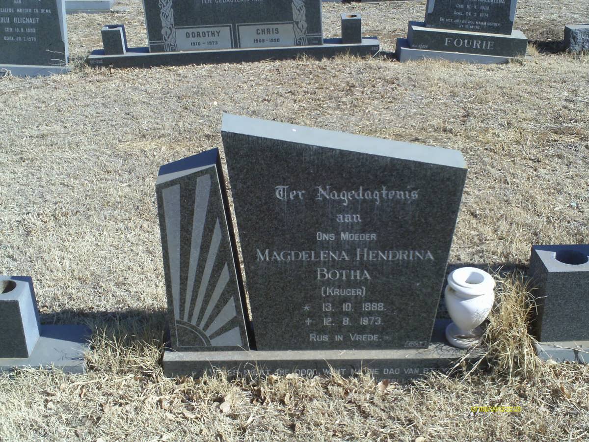 BOTHA Magdelena Hendrina nee KRUGER 1888-1973