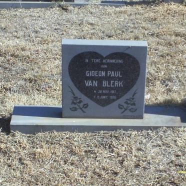 BLERK Gideon Paul, van 1917-1986