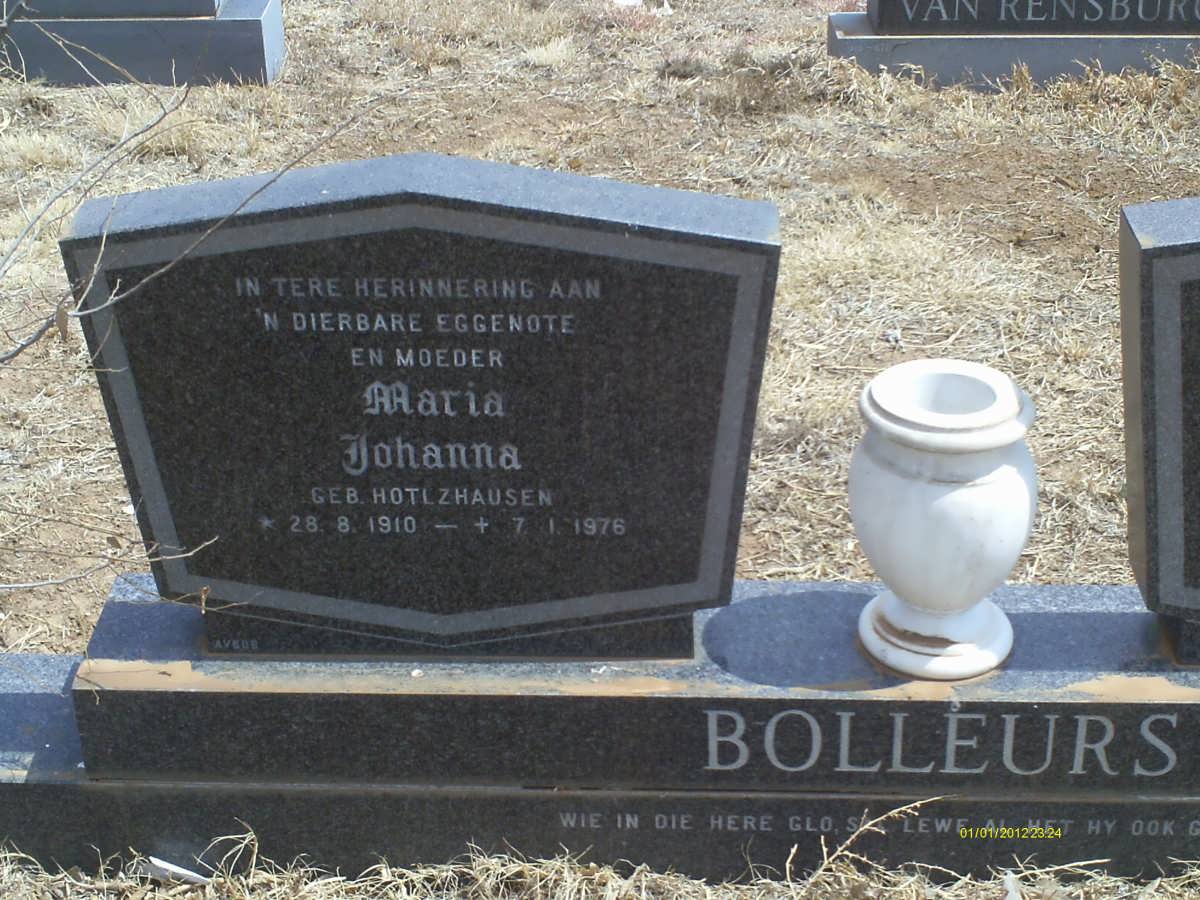 BOLLEURS Maria Johanna nee HOLTZHAUSEN 1910-1976