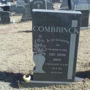 COMBRINCK Elsie Sophia Maria nee VAN DER BERG 1889-1973