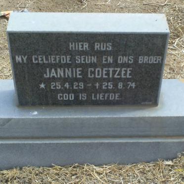 COETZEE Jannie 1929-1974