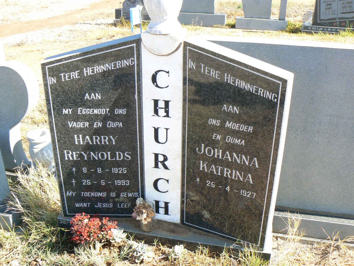 CHURCH Harry Reynolds 1925-1993 &amp; Johanna Katrina 1927-