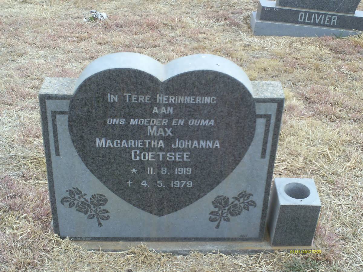 COETZEE Magarietha Johanna 1919-1979