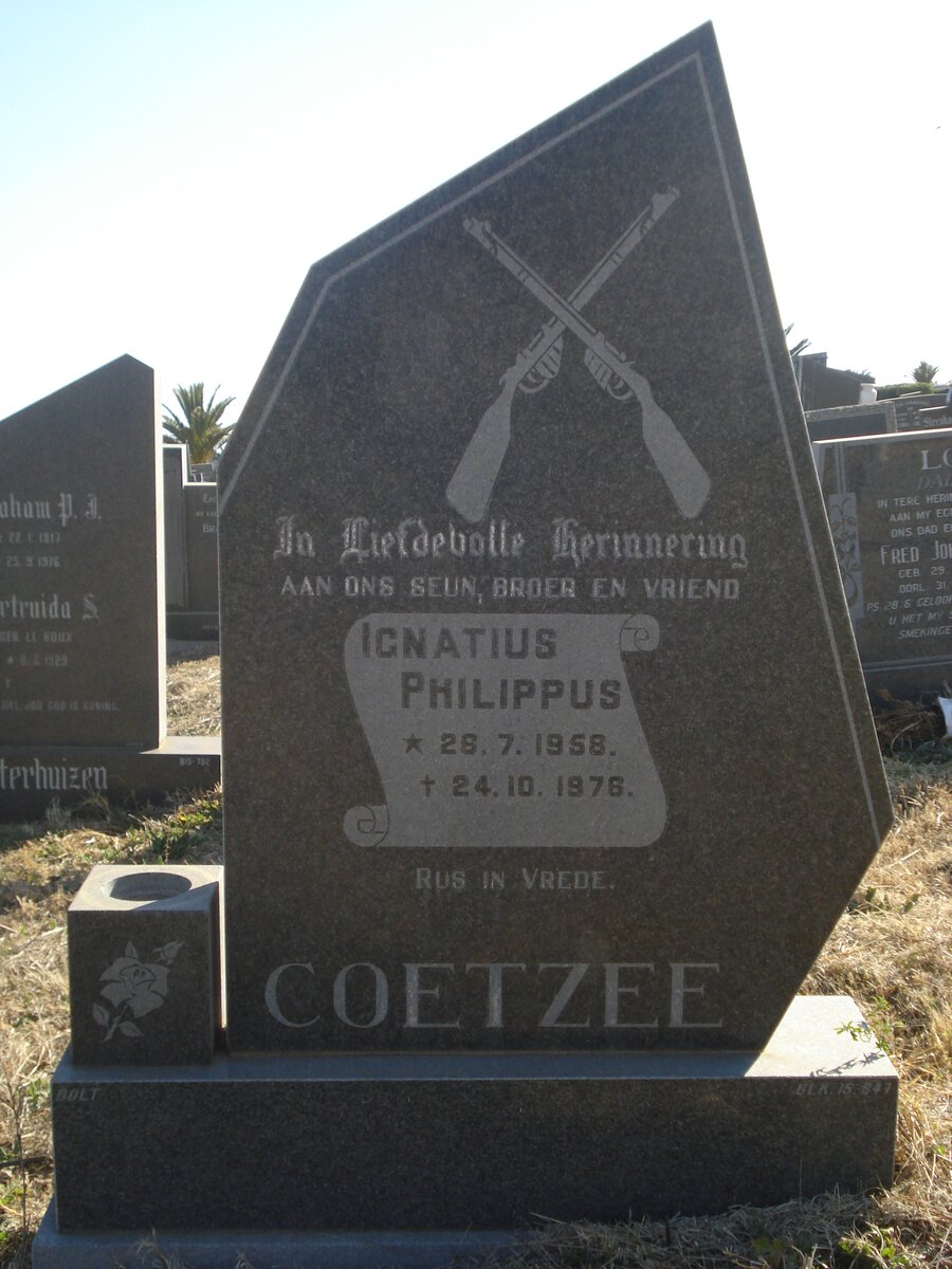 COETZEE Ignatius Philippus 1958-1976