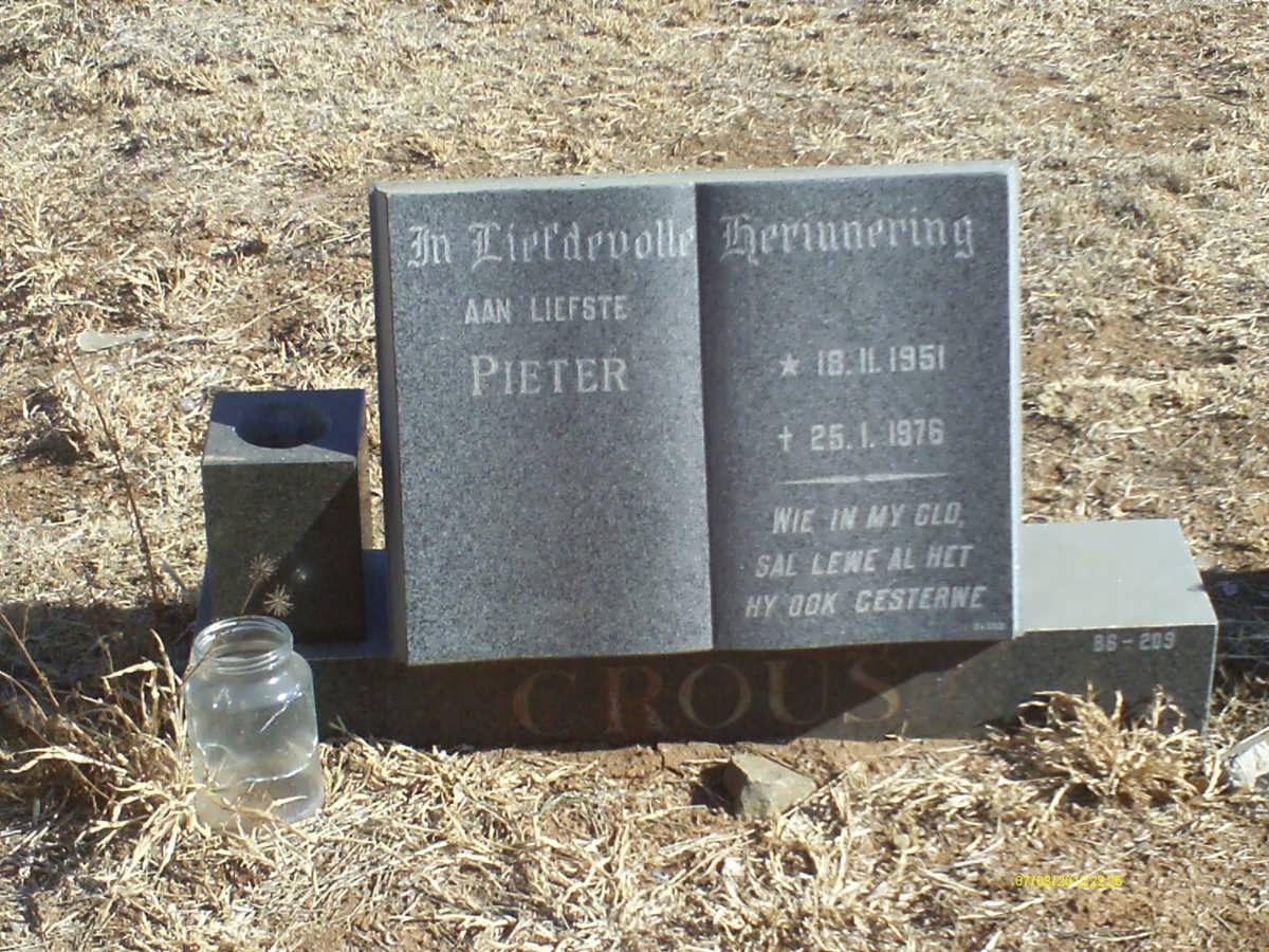 CROUS Pieter 1951-1976