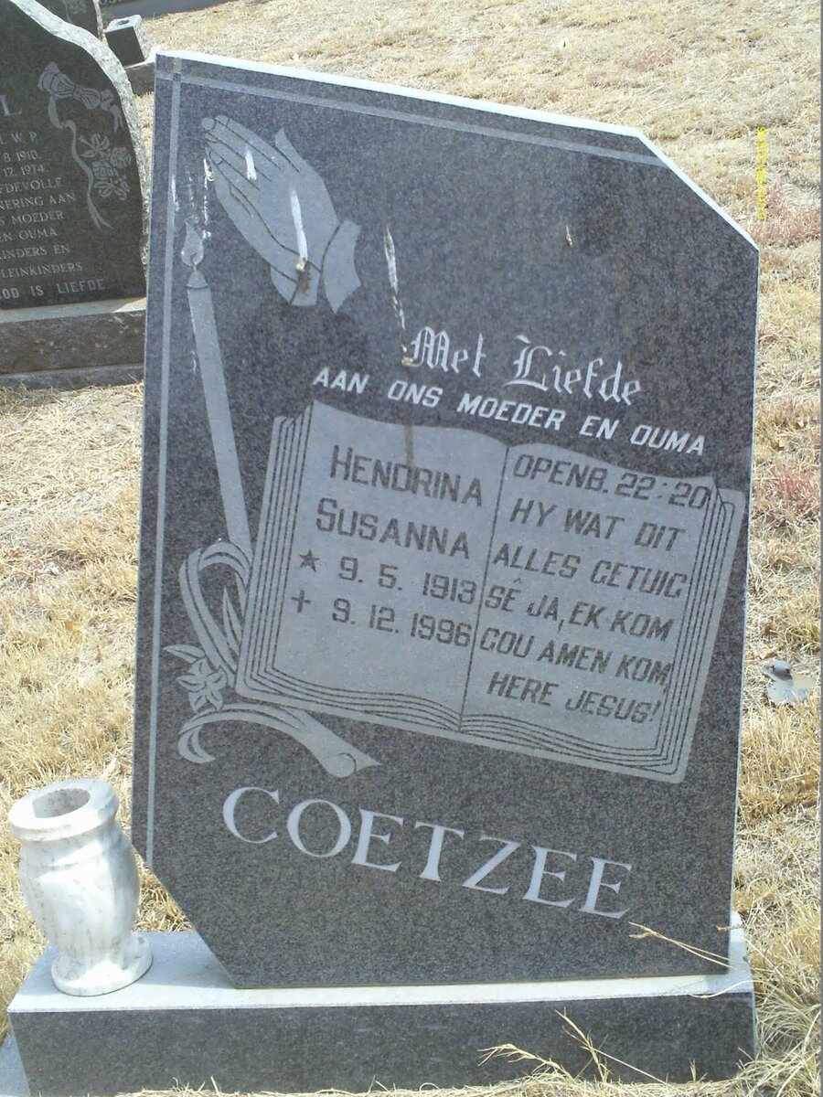 COETZEE Hendrina Susanna 1913-1996