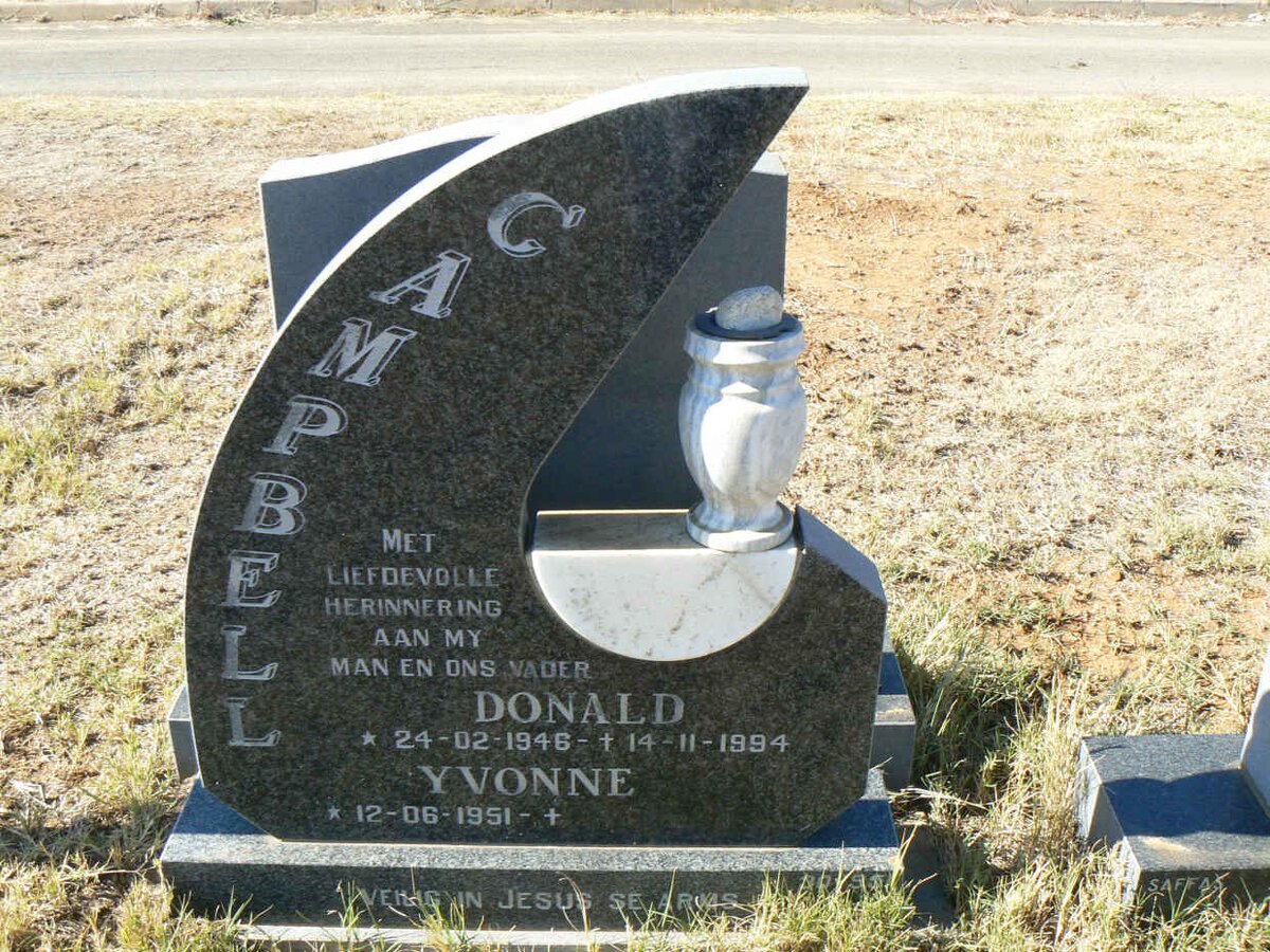 CAMPBELL Donald 1946-1994 &amp; Yvonne 1951-