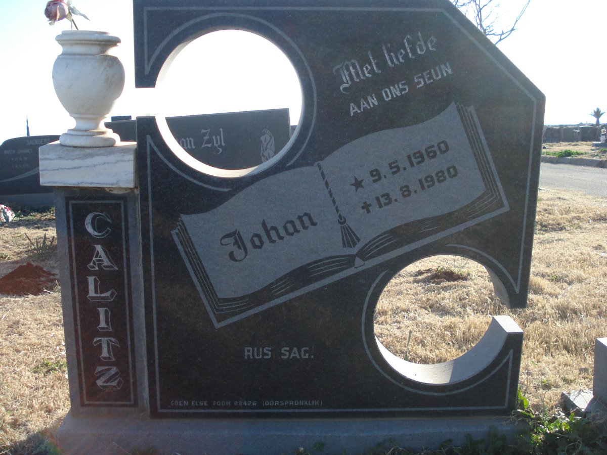 CALITZ Johan 1960-1980