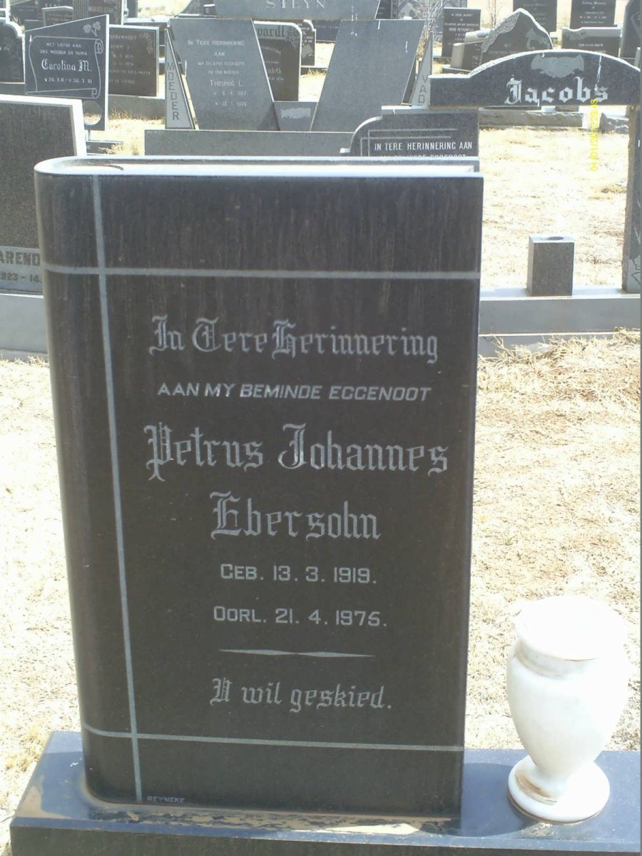 EBERSOHN Petrus Johannes 1919-1975