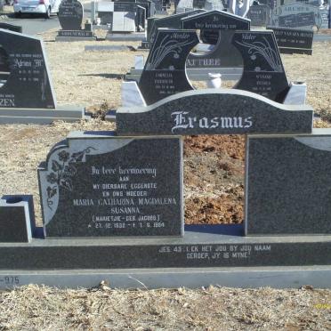 ERASMUS Maria Catharina Magdalena Susanna nee JACOBS 1932-1984