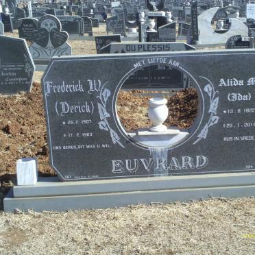 EUVRARD Frederick W. 1907-1983 &amp; Alida M. 1922-2011