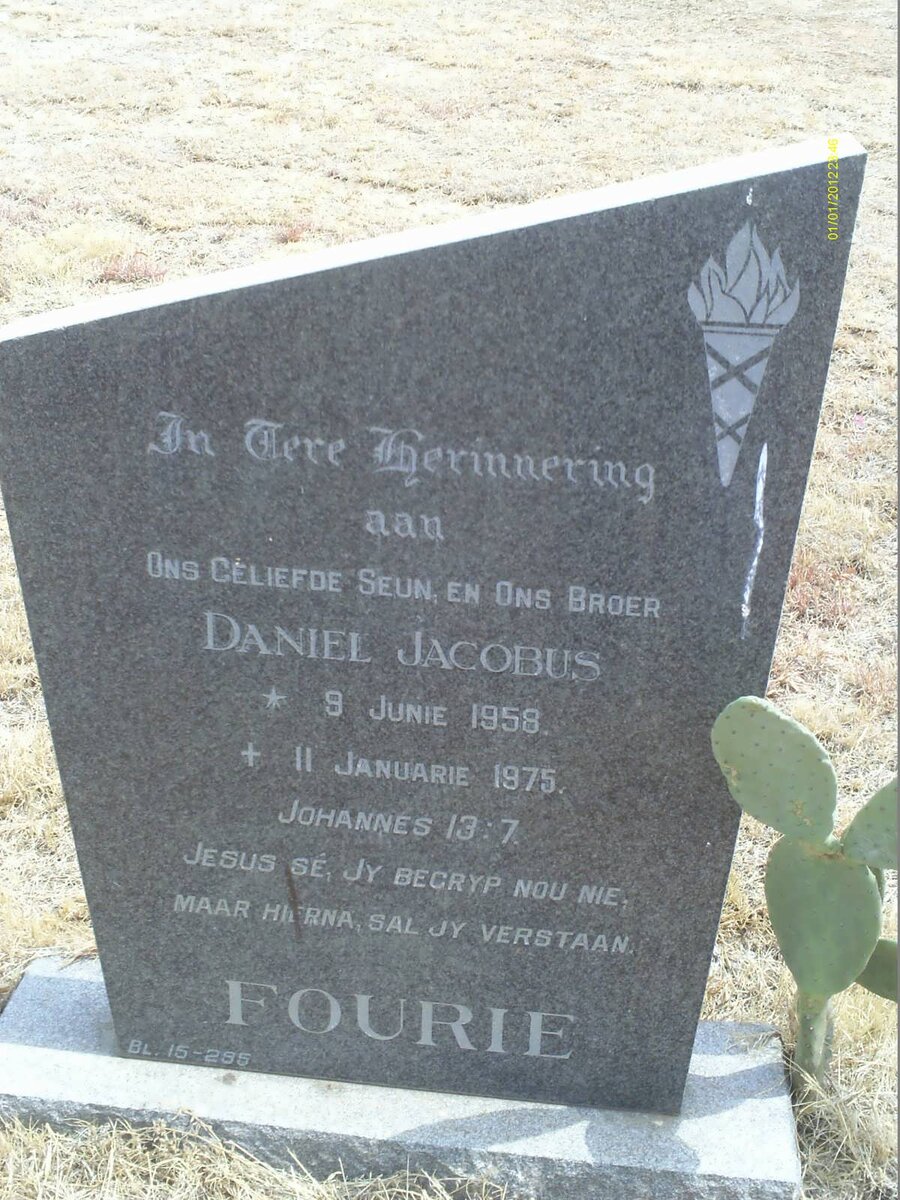 FOURIE Daniel Jacobus 1958-1975