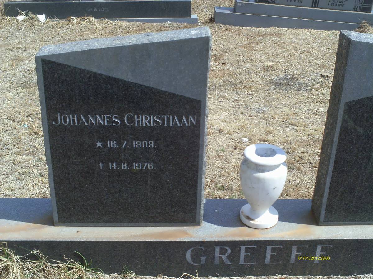 GREEFF Johannes Christiaan 1909-1976