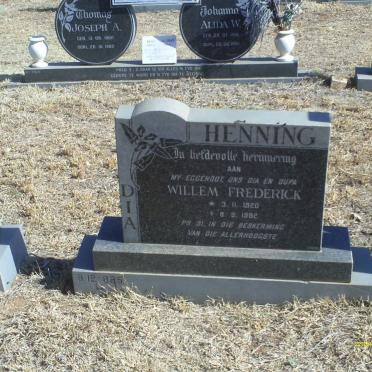 HENNING Willem Frederick 1920-1982