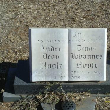 HOOLE Andre Deon ?-? &amp; ? Johannes ?-?