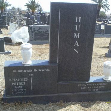 HUMAN Johannes Petrus 1942-1977  