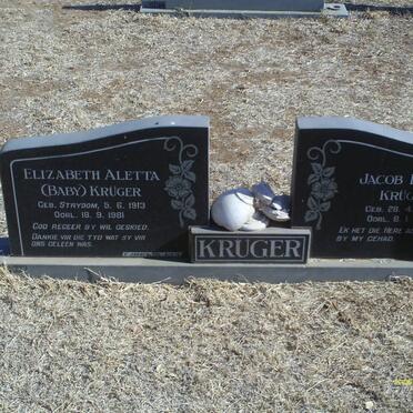 KRUGER Jacob Petrus 1905-1985 &amp; Elizabeth Aletta STRYDOM 1913-1981