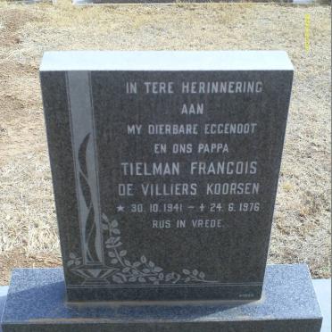 KOORSEN Tielman Francois De Villiers 1941-1976
