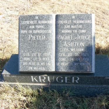 KRUGER Pieter 1918-1997 &amp; Rachel Joyce Ashton WILLIAMS 1925-1991