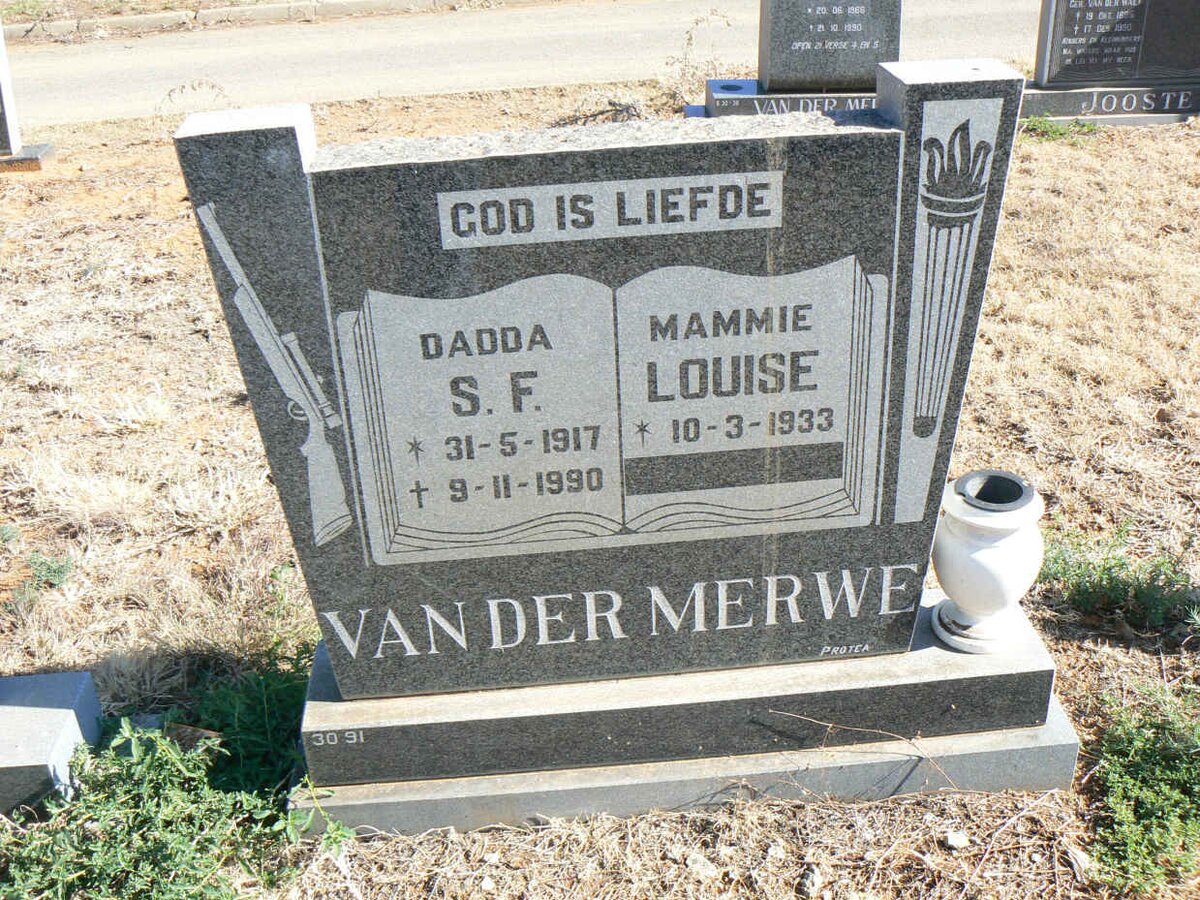 MERWE S.F., van der 1917-1990 &amp; Louise 1933-