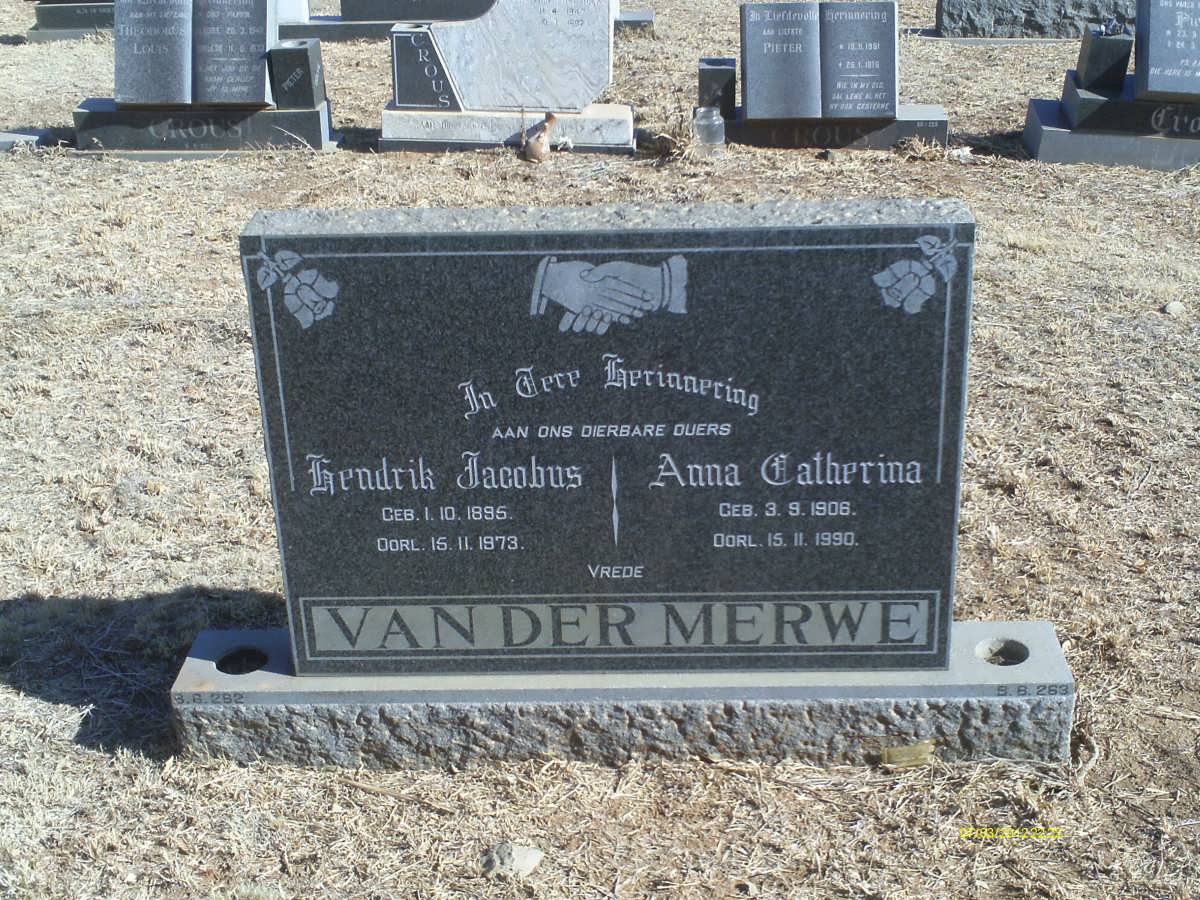 MERWE Hendrik Jacobus 1895-1973 &amp; Anna Catherina 1908-1990
