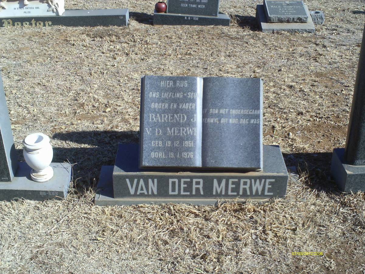 MERWE Barend J., van der 1951-1976