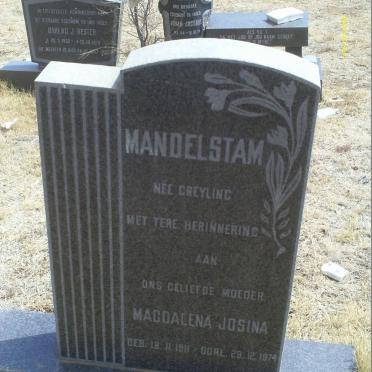 MANDELSTAM Magdalena Josina nee GREYLING 1911-1974