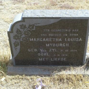 MYBURGH Margaretha Louisa nee VAN ZYL 1894-1974