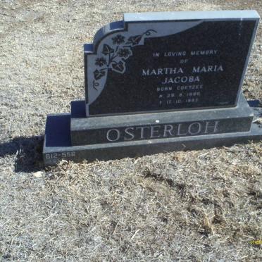 OSTERLOH Martha Maria Jacoba nee COETZEE 1898-1985