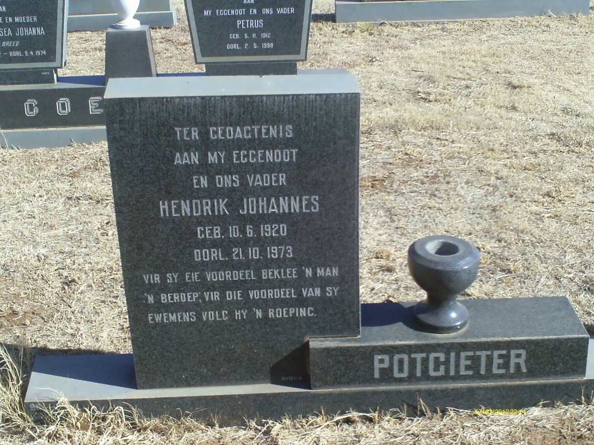 POTGIETER Hendrik Johannes 1920-1973