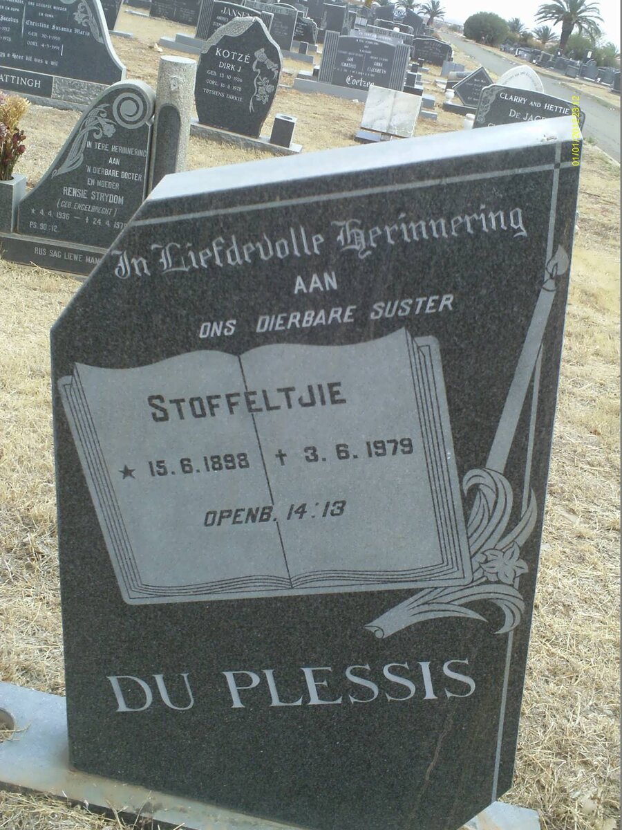 PLESSIS Stoffeltjie, du 1898-1979