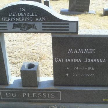 PLESSIS Pieter Johannes, du 1926-1974 &amp; Catherina Johanna 1931-1992  