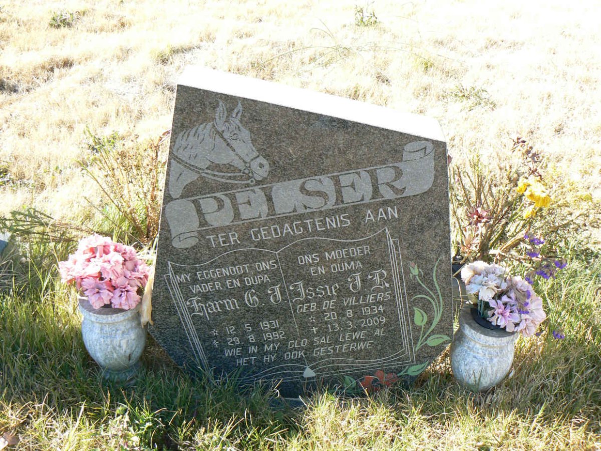 PELSER Harm C.J. 1931-1992 &amp; Issie J.R. DE VILLIERS 1934-2009